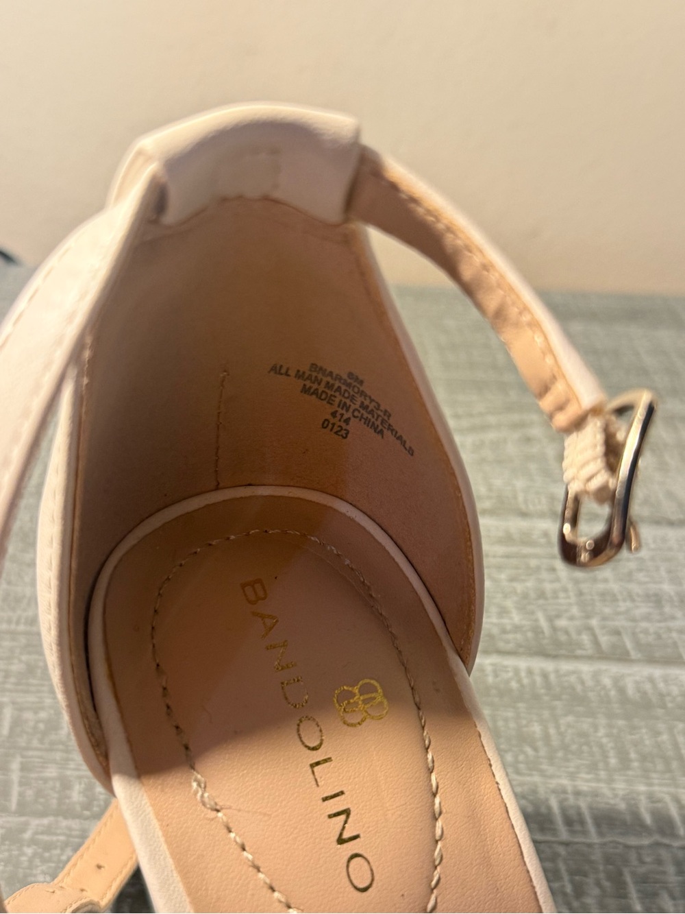 Bandolino white Block Heel Ankle Strap Sandals - Picture 2 of 5